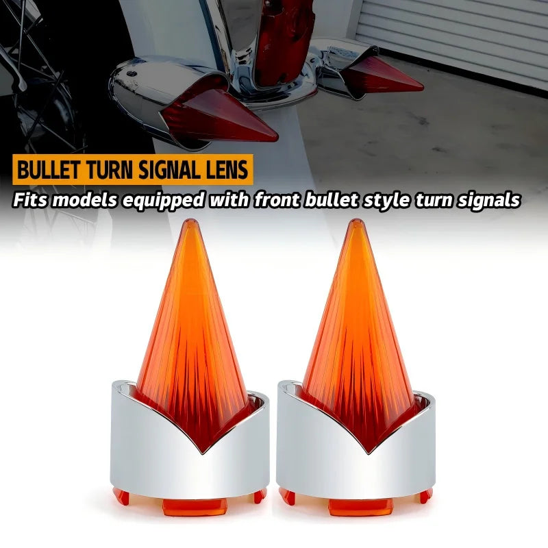 Lentille de clignotant pointue pour Harley Softail - vue 5