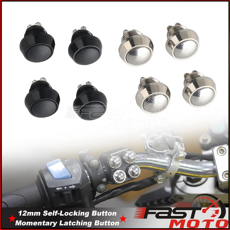 Bouton poussoir 12 mm pour Harley - vue 1