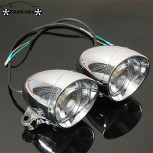 Phares additionnels bullet 4 pouces pour Harley custom - vue 1