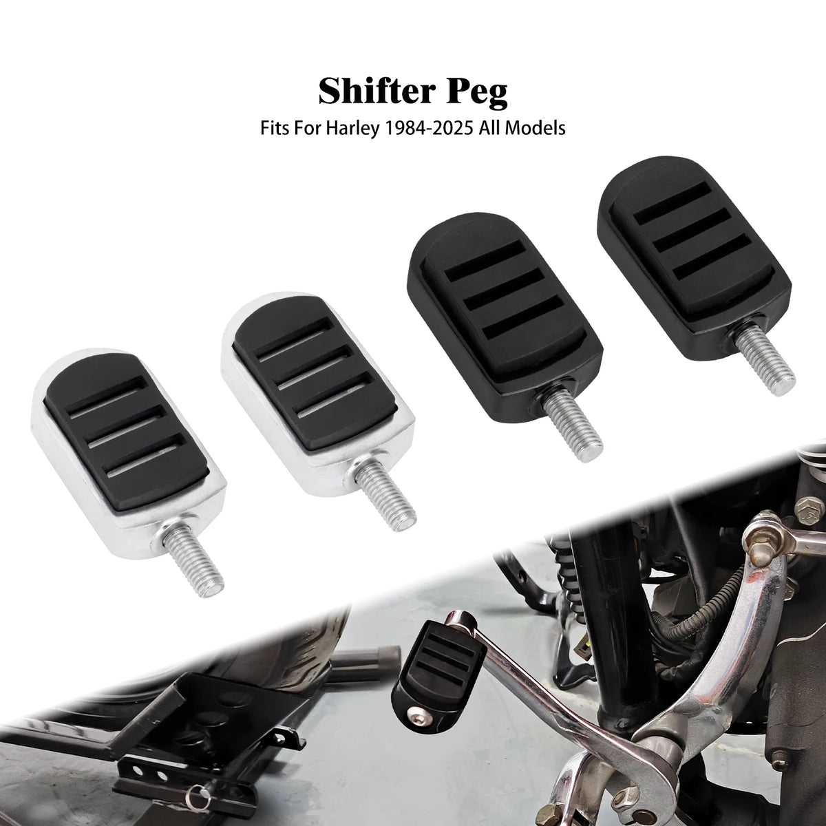 Pédale de sélecteur de vitesse chromée pour Harley-Davidson Touring - vue 1