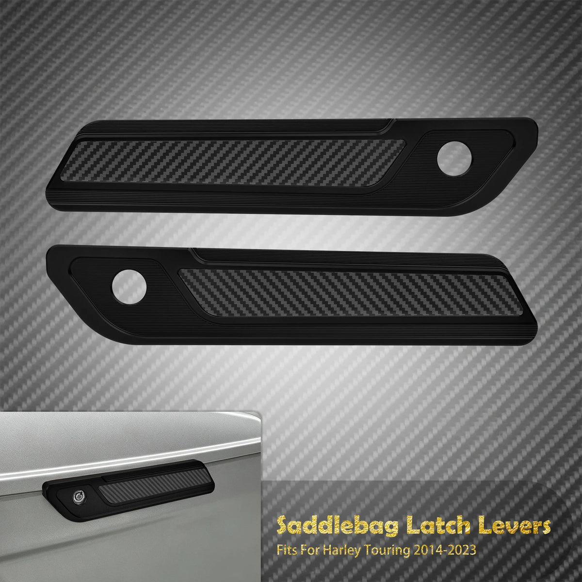 Leviers de loquets de sacoches en aluminium - Harley Touring Road King, Electra Glide, Street Glide, Road Glide 2014-2025 – photo 11/12