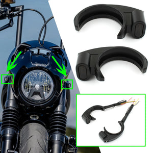 Clignotants LED de fourche pour Harley tubes 39-41 mm - vue 2