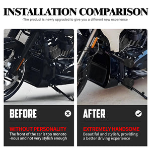 Barre de protection moteur avant noire pour Harley-Davidson Touring - vue 4