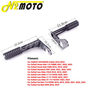 Crash bar noir avec repose-pieds pour Harley Softail - vue 3