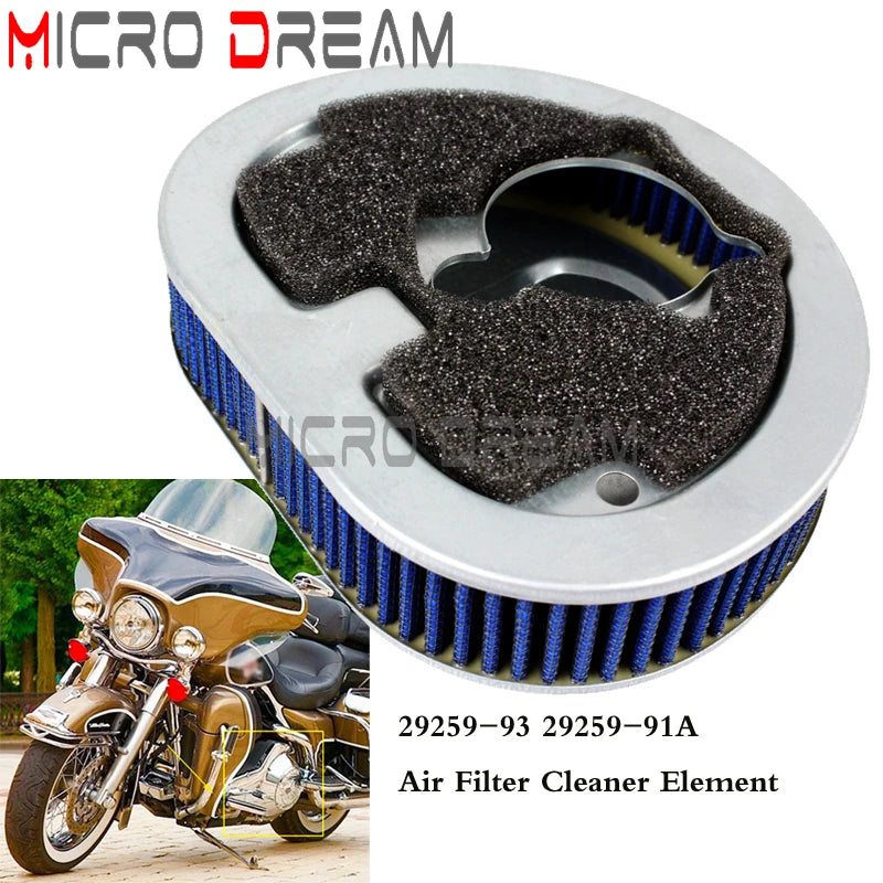 Filtre à air haut débit pour Harley Softail Dyna Touring - vue 1