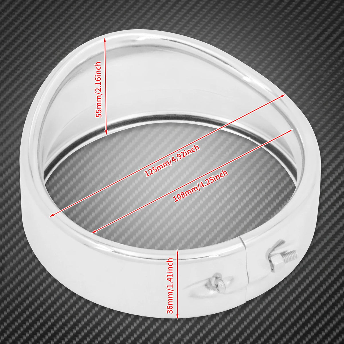 Anneaux de Finition Chromés pour Feux Additionnels 4,5" - Harley-Davidson Touring – photo 3/9
