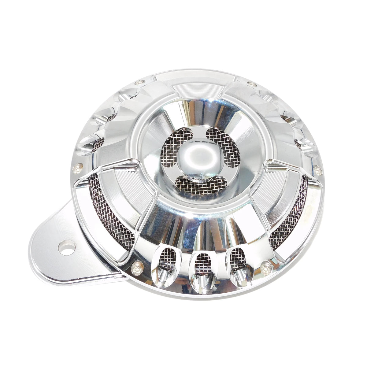 Cache de klaxon CNC noir et chrome pour Harley-Davidson Big Twin, Electra Glide et Sportster XL883 - vue 13