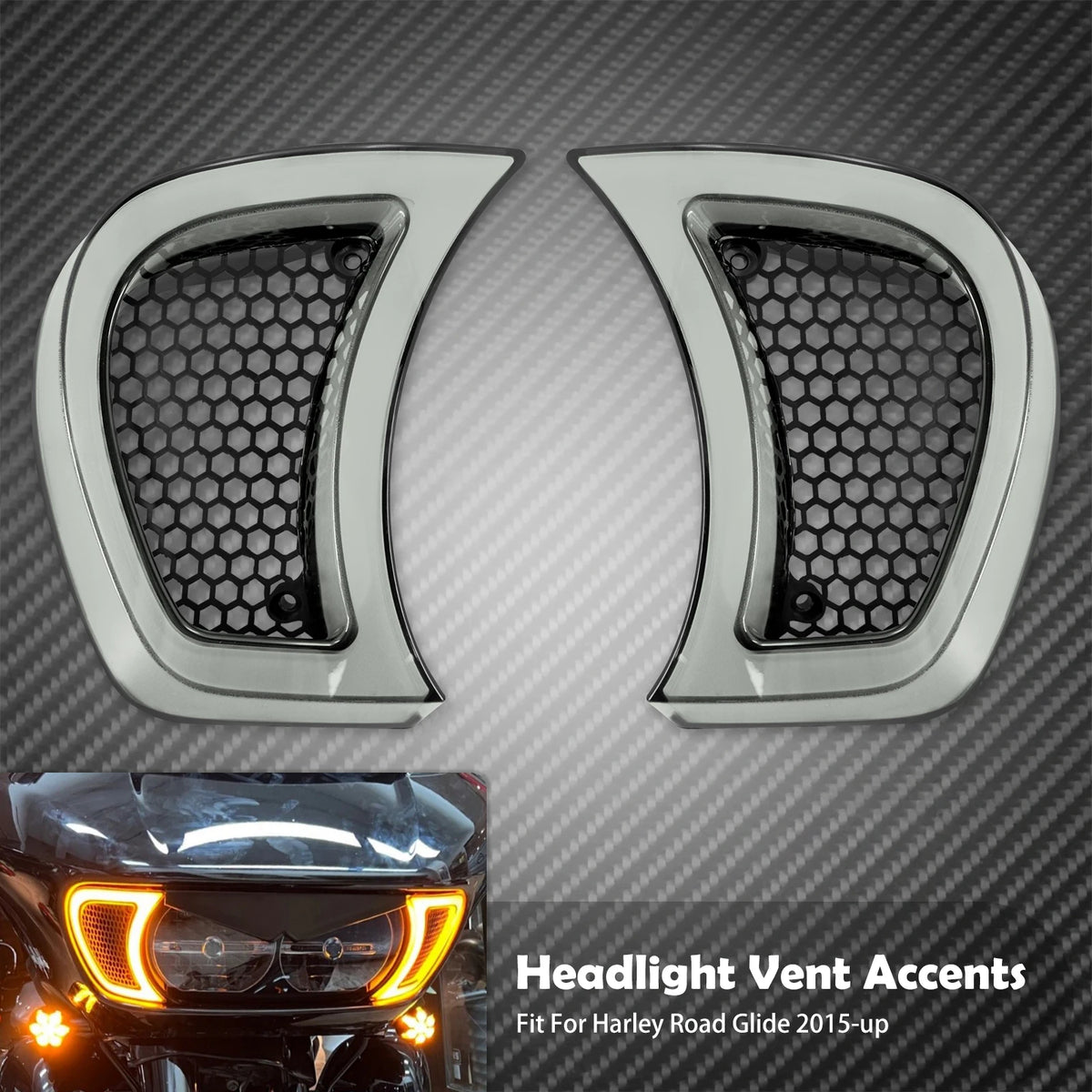 Clignotants LED d'Accent de Calandre de Phare - Harley-Davidson Touring Road Glide FLTRX 2015-2023 – photo 7/7