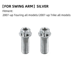 Boulons Titane Bras Oscillant / Repose-pieds Arrière pour Harley Touring et Trike – photo 7/24