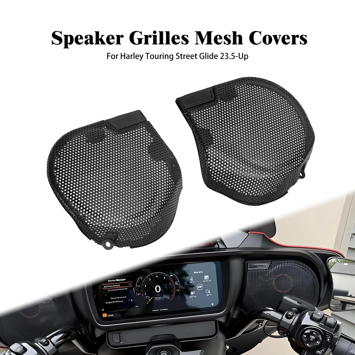 Grilles de Protection Haut-Parleurs 6,5\" en ABS - Harley-Davidson Street Glide FLHXSE 2023 et plus récent – photo 6/6