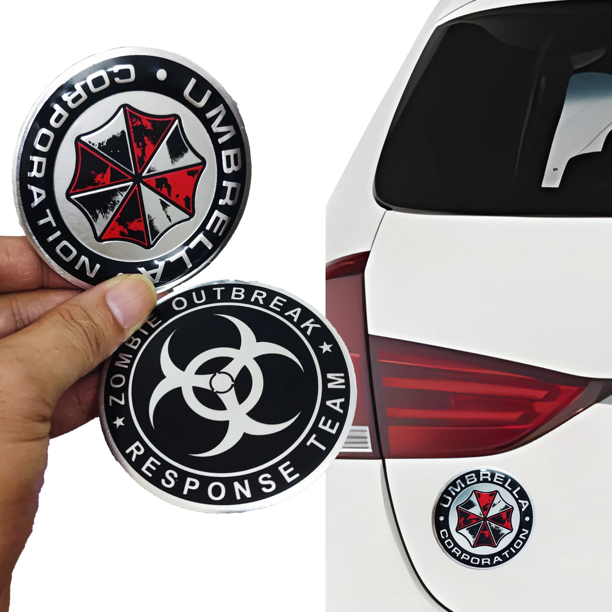 Badge autocollant 3D en aluminium pour réservoir de moto - vue 3