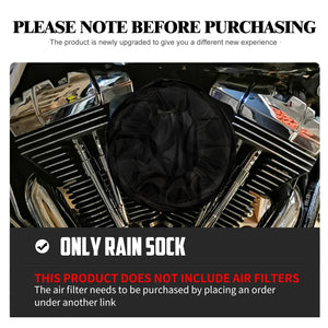 Housse anti-pluie noire pour filtre à air de moto Harley-Davidson - vue 3