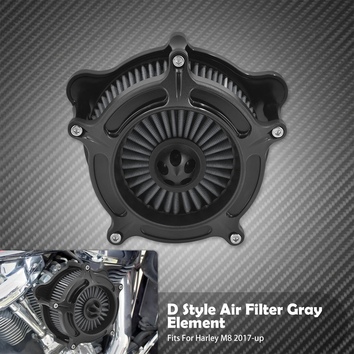Filtre à air noir pour moteur de moto Harley-Davidson - vue 10