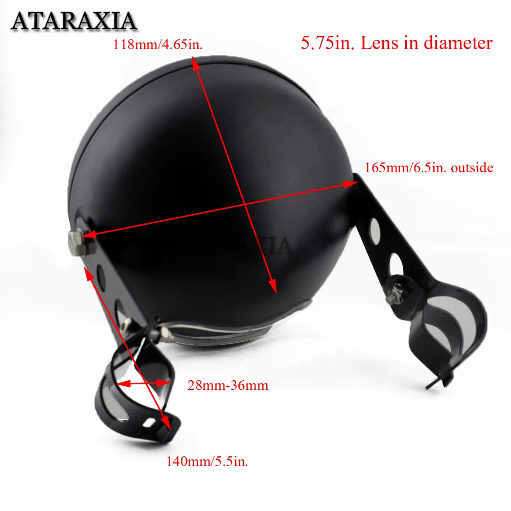 Coque de phare 5,75 pouces pour Harley - vue 1