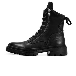 Bottes cuir rétro style motard - vue 10