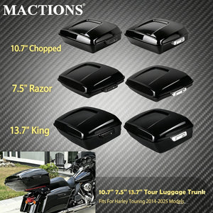 Top Case Arrière Chopped/Razor/King (7,5\"/10,7\"/13,7\") - Harley-Davidson Touring 2014-2025 – photo 1/12