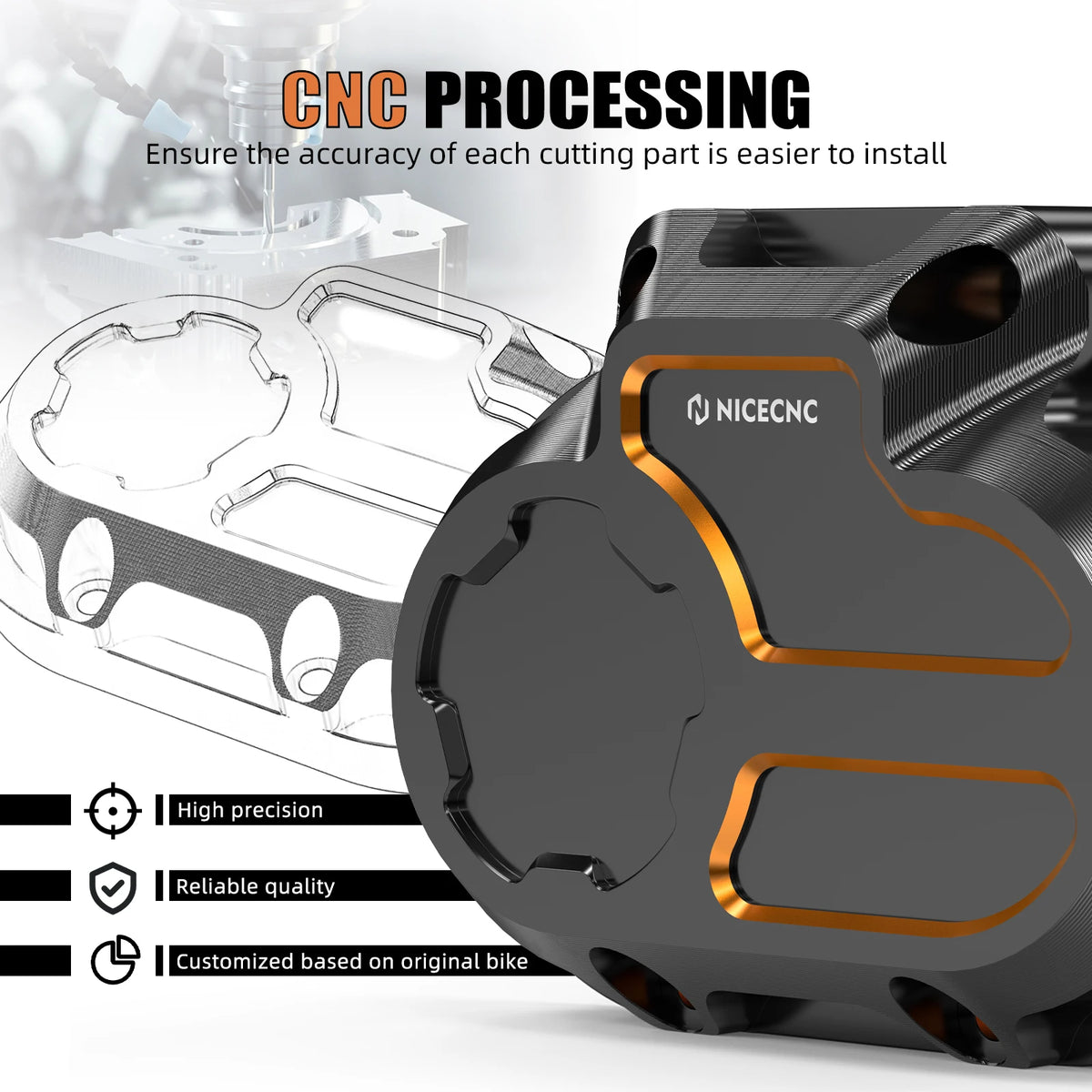 Cache Latéral de Boîte de Vitesses CNC pour Harley Dyna 2006-2017 – photo 3/9