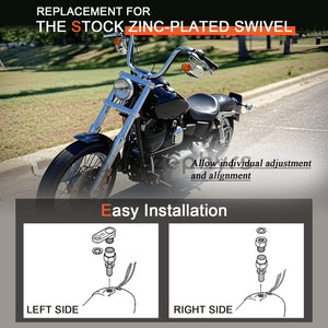 Kit de supports pivotants de déport de clignotants avant - Harley Softail, Sportster, Dyna – photo 2/7
