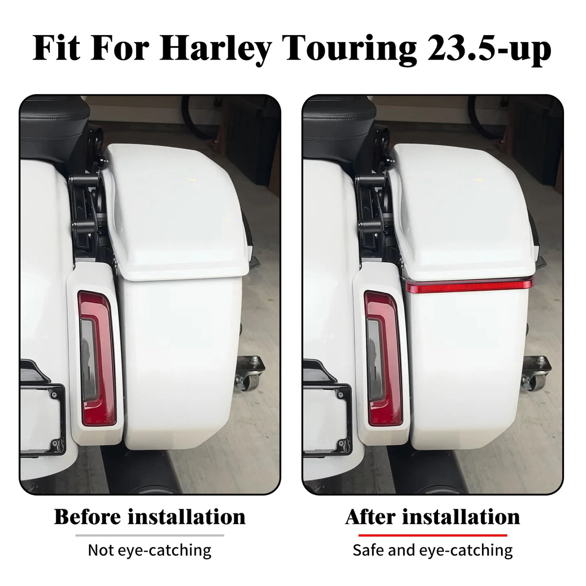 Feux LED de Sacoches à Défilement avec Clignotant Dynamique et Stop - Harley-Davidson Touring 2023.5 et plus récent – photo 3/8