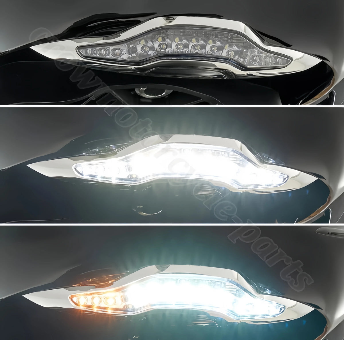 Feu LED de carénage inférieur avec clignotant ambre sur une Harley-Davidson Road Glide - vue 4