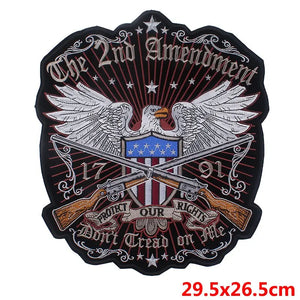 Écusson dorsal brodé biker punk crâne aigle - vue 34