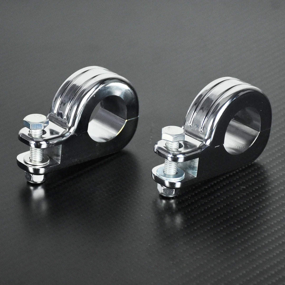 Colliers de fixation 32mm pour repose-pieds sur barre de protection - Harley Touring, Sportster XL et autres – photo 4/8