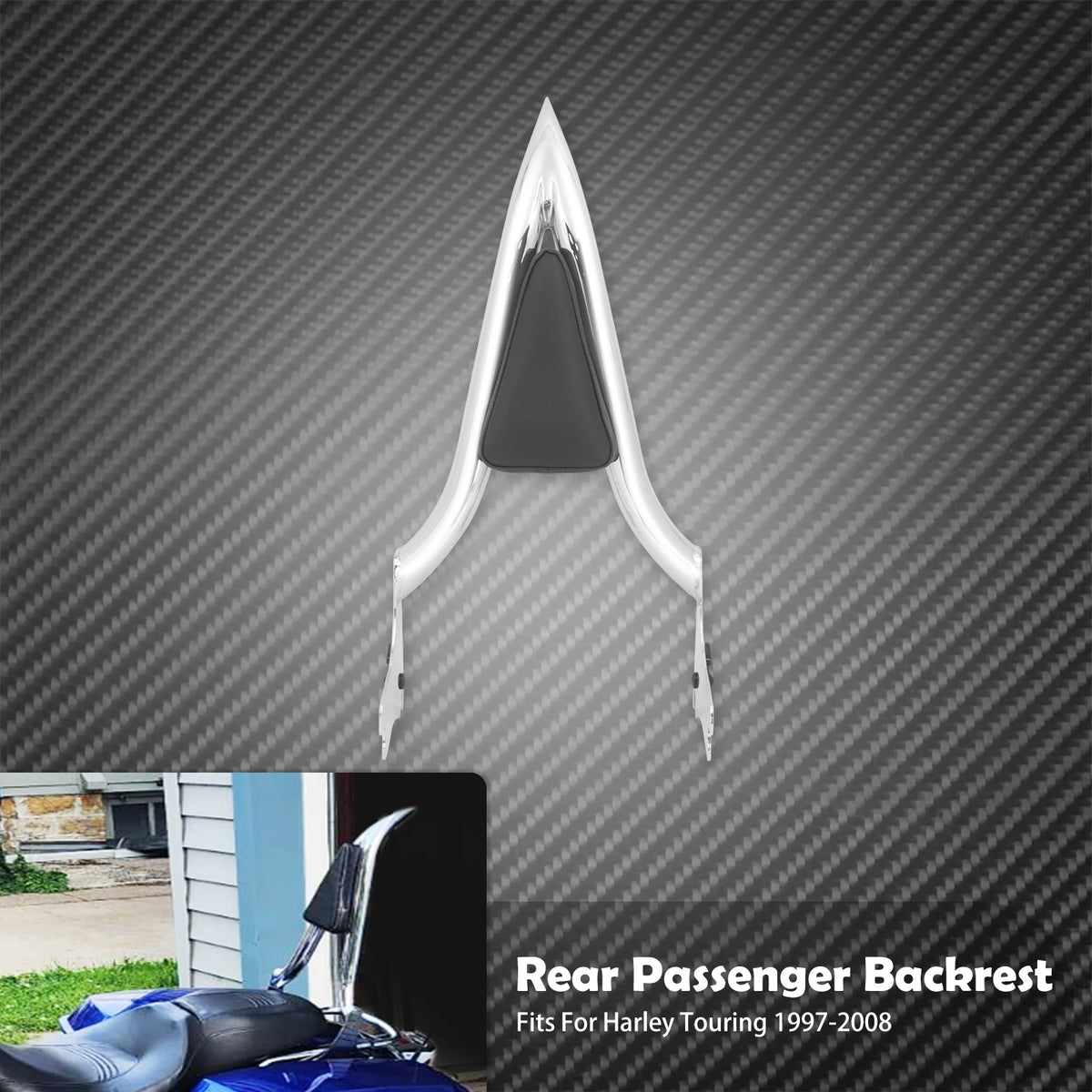 Dossier Passager Sissy Bar Détachable à Dégagement Rapide - Harley-Davidson Touring 1997-2008 – photo 7/8
