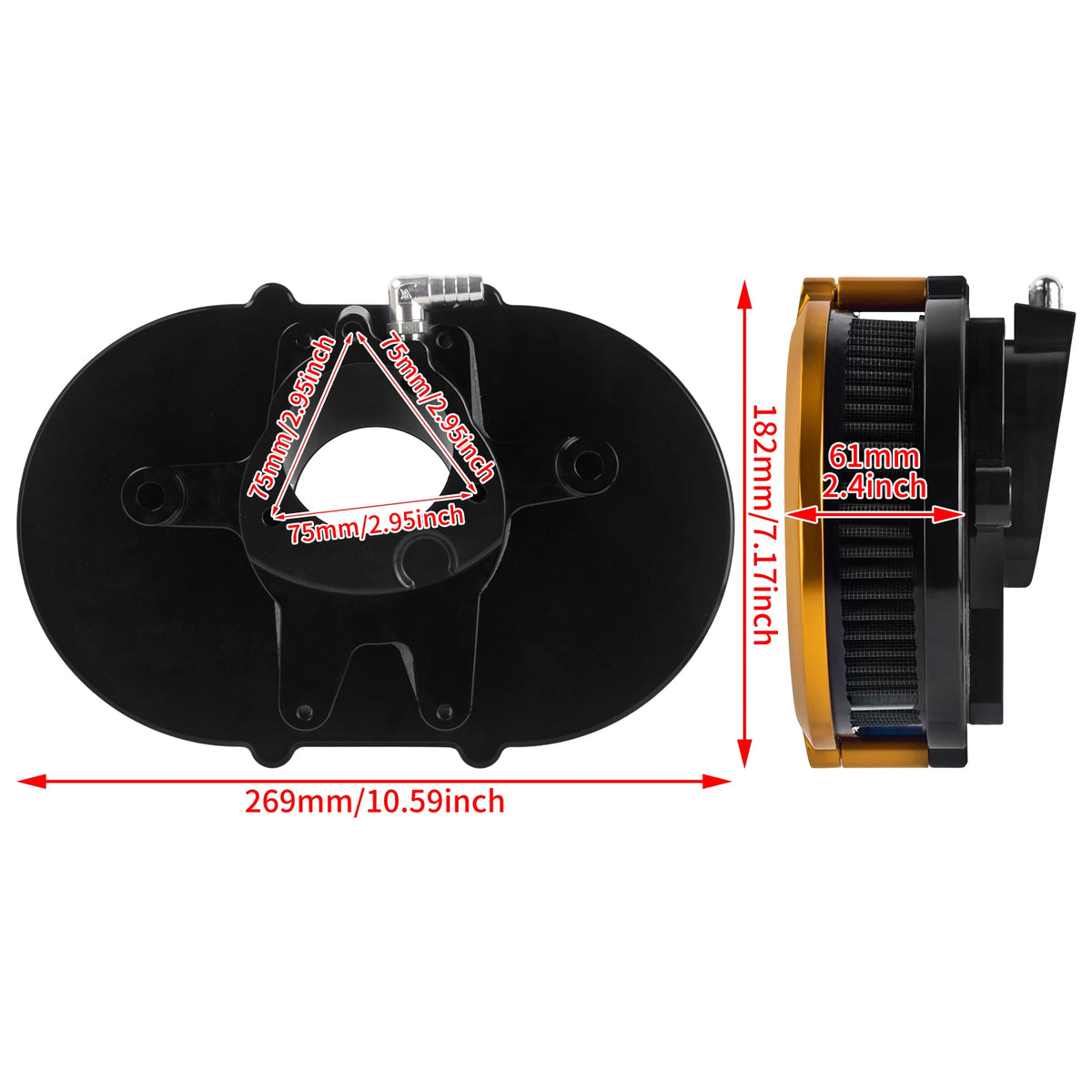 Filtre à Air avec Anneaux Décoratifs Interchangeables - Harley-Davidson Sportster, Dyna, Touring, Softail, Trike – photo 6/26