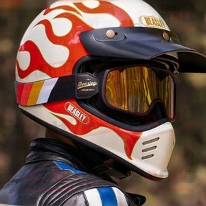 Casque moto intégral rétro - vue produit - vue 5