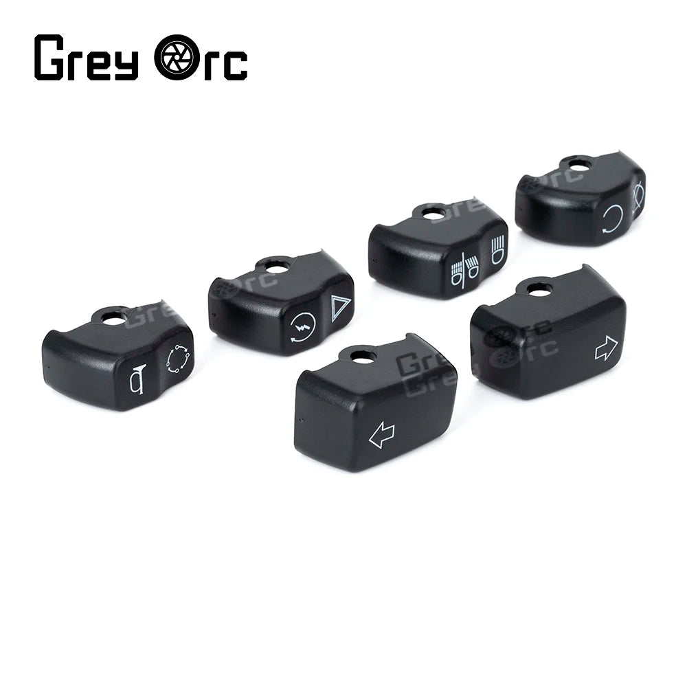 Capuchons de boutons de commodo noirs pour Harley Sportster, Dyna et Softail - vue 3