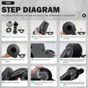 Kit Filtre à Air Noir en Aluminium - Harley-Davidson Sportster, Dyna, Softail et Touring – photo 5/10