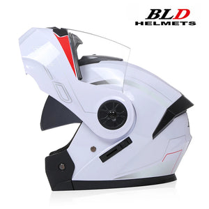 Casque moto modulable double visière, vue de trois quarts - vue 12