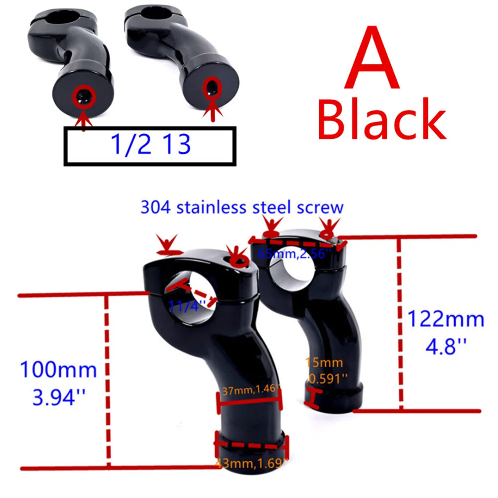 Rehausseurs de guidon 4 po pour Harley Softail Dyna - vue 5