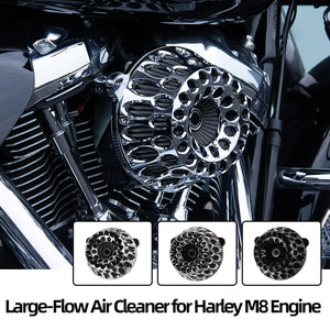 Air cleaner CNC aluminium pour Harley Touring Softail M8 - vue 1