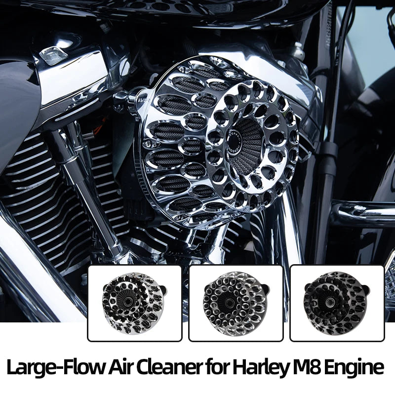 Air cleaner CNC aluminium pour Harley Touring Softail M8 - vue 1