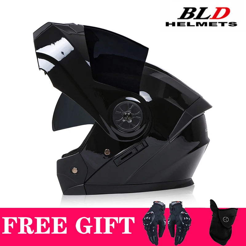 Casque moto modulable rétro double écran - vue - vue 6