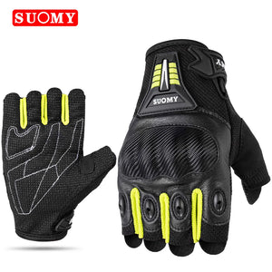 Gants moto mi-doigts noirs - vue de face - vue 9