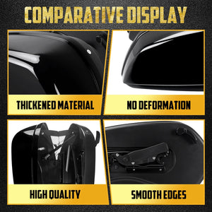 Sacoches cavalières rigides noires pour Harley-Davidson Low Rider - vue 4