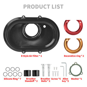 Filtre à air avec anneaux décoratifs interchangeables pour Harley-Davidson - vue 6