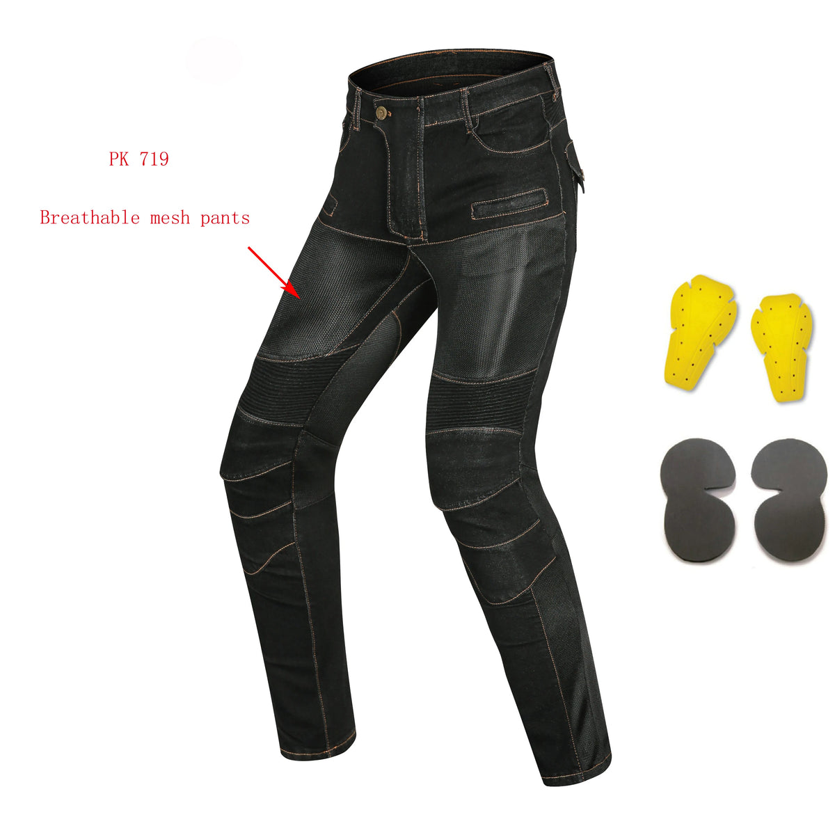 Pantalon moto homme anti-chute façon jean - vue 29