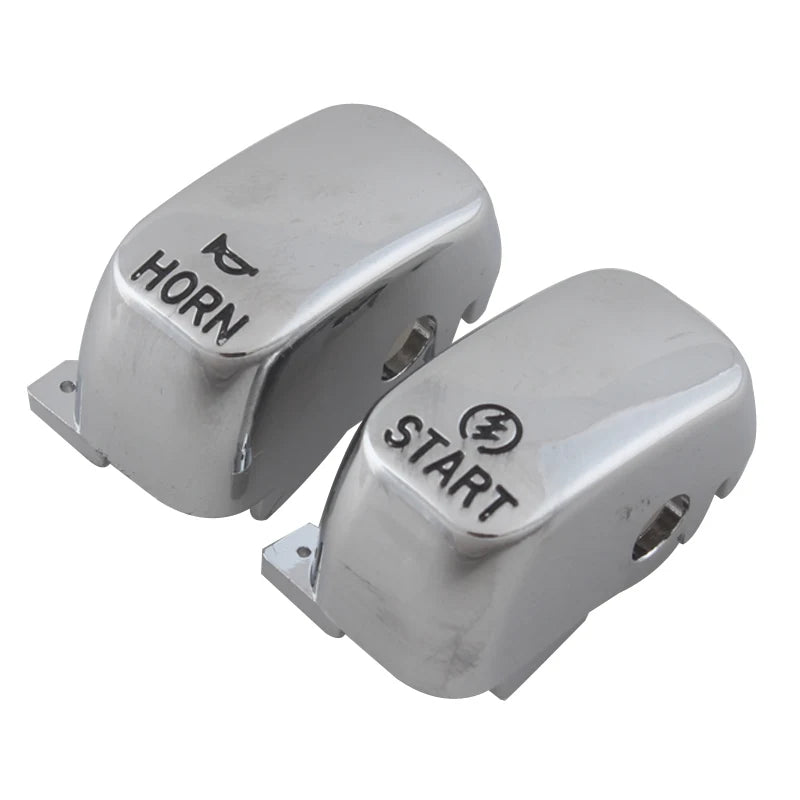 Caches de commodo chromés pour Harley Sportster Dyna - vue 4