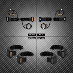 Feu LED ambre monté sur le cache de fourche d'une Harley Sportster Nightster - vue 2