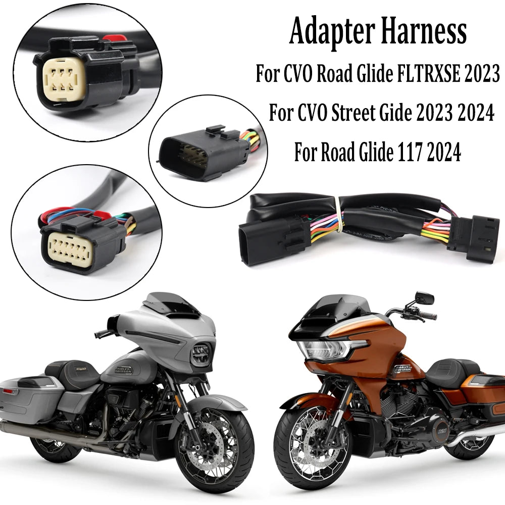 Adaptateur de Faisceau Tour-Pak 12 vers 6 Broches pour Harley CVO Road Glide, CVO Street Glide – photo 1/11