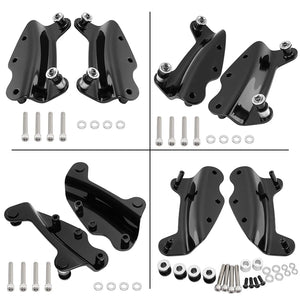 Kit de fixation amovible 4 points noir ou chrome pour Harley Touring - vue 3