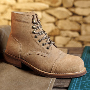 Bottines cargo cuir motard - vue 4