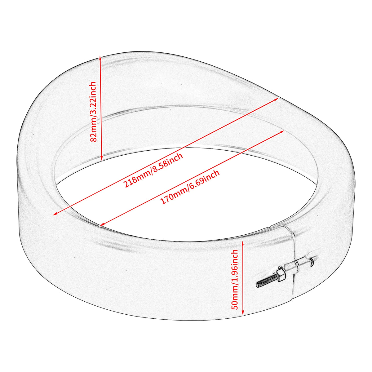 Cerclage visière de phare pour Harley Touring - vue 3