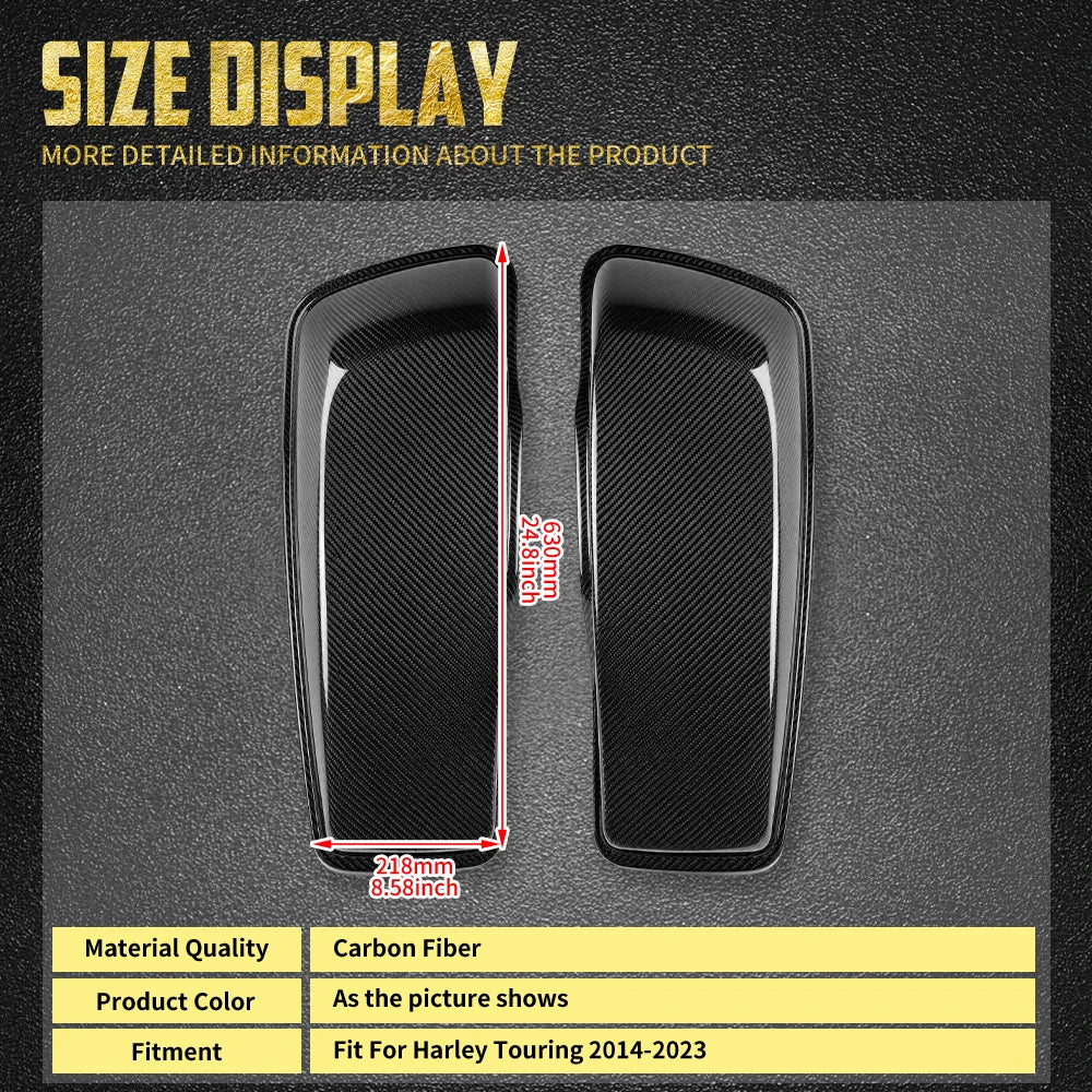 Caches de Sacoches Rigides en Fibre de Carbone (2 pièces) - Harley-Davidson Touring 2014-2023 – photo 6/7