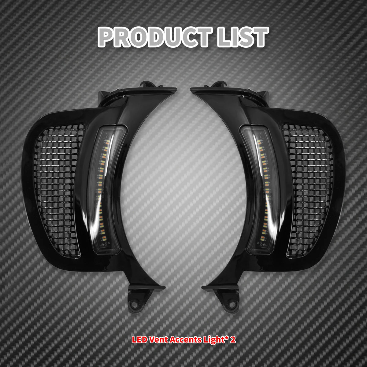 Inserts LED de Ventilation Phare (Veilleuse + Clignotant) - Harley-Davidson Touring Road Glide FLTRX 2015-2023 – photo 4/8