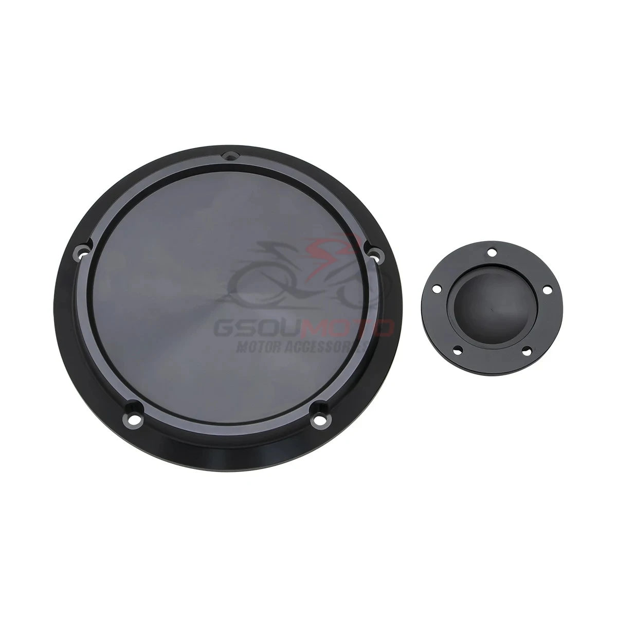 Derby cover noir gravé pour Harley Touring Softail Dyna - vue 14