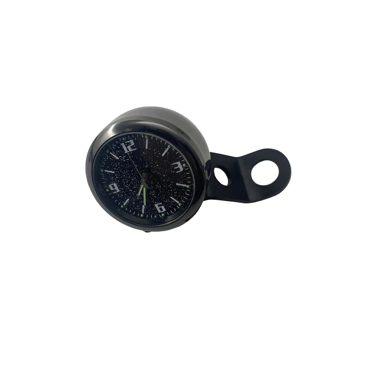 Horloge à quartz titane fixée sur le rétroviseur d'une moto - vue 3
